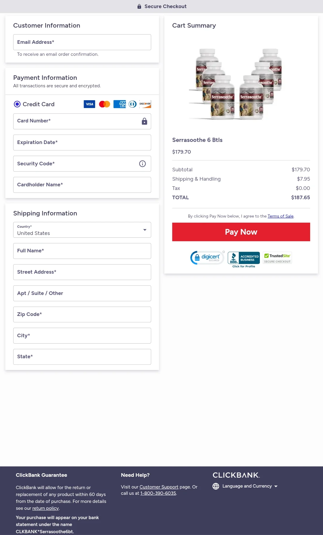 Serrasoothe order form